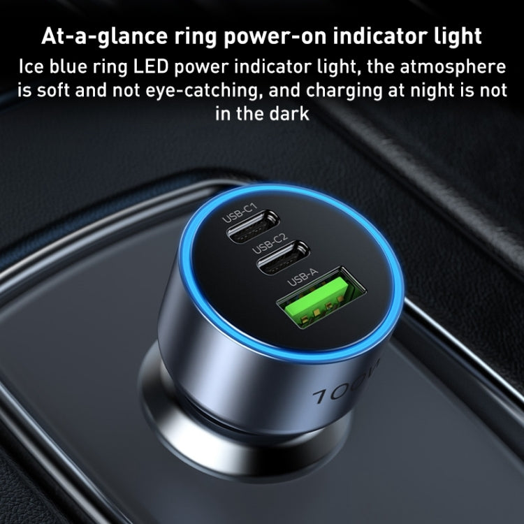 MOMAX UC17E 100W USB-C / Type-C x 2 + USB Three Ports Car Charger - Car Charger by MOMAX | Online Shopping UK | buy2fix