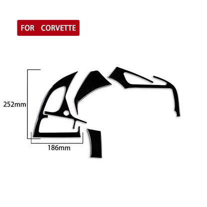 For Chevrolet Corvette C7 2014-2019 Car Left + Middle Air Outlet Panel Decorative Sticker, Left Drive - In Car by buy2fix | Online Shopping UK | buy2fix