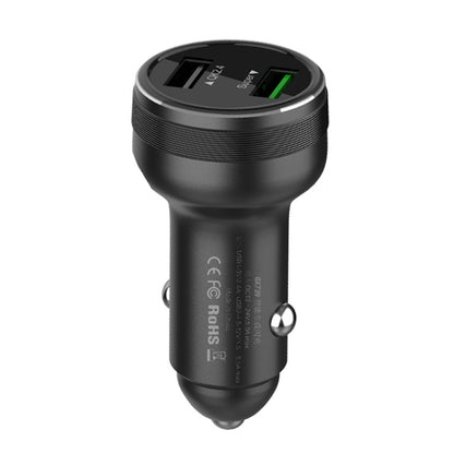 Dual USB 66W Car Flash Charger for OPPO / Huawei (Black) - In Car by buy2fix | Online Shopping UK | buy2fix