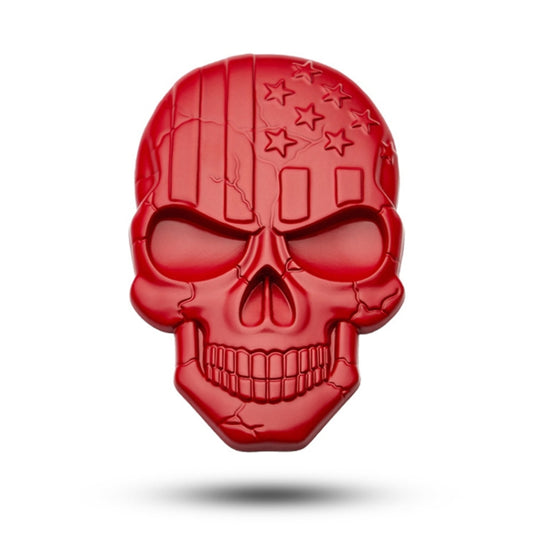 Three-dimensional Devil Skull Metal Plating Car Sticker (Red) - In Car by buy2fix | Online Shopping UK | buy2fix