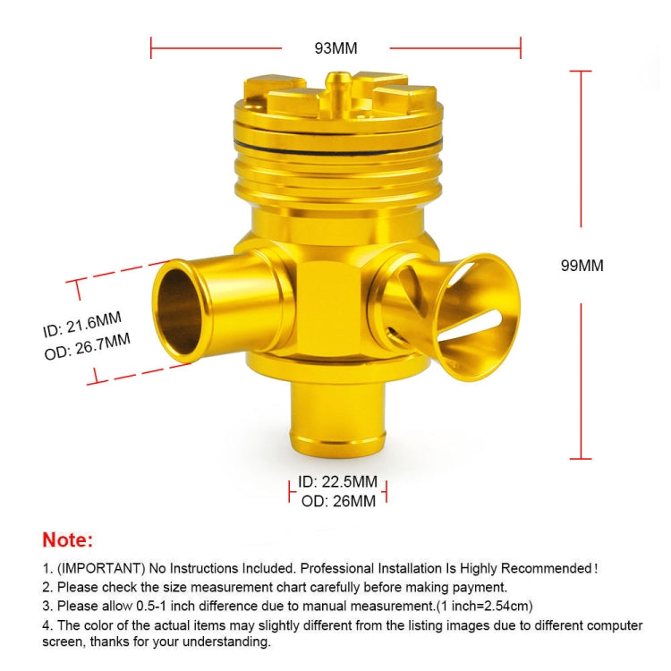 Car Modified Pressure Relief Valve 1.8T/2.7T Discharge Valve for Volkswagen GTi Jetta / Audi A3 A4 A6 TT (Blue) - In Car by buy2fix | Online Shopping UK | buy2fix