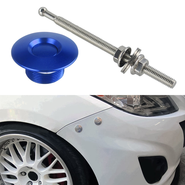 100mm Stainless Steel Quick-pins Push Button Billet Hood Pins Lock Clip Kit(Blue) - In Car by buy2fix | Online Shopping UK | buy2fix