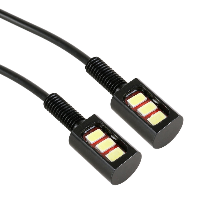 1 Pair DC12V 0.4W 3LEDs SMD-5630 Car / Motorcycle License Plate Light, Cable Length: 27cm (Yellow Light) - In Car by buy2fix | Online Shopping UK | buy2fix