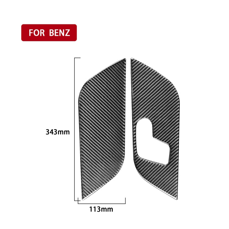 6 PCS / Set Carbon Fiber Car B Front Door Panel Decorative Sticker for Mercedes-Benz B-Class 2019,Right Drive - In Car by buy2fix | Online Shopping UK | buy2fix