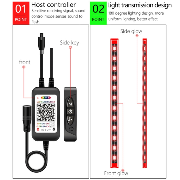 Y11 Cigarette Lighter Car Colorful RGB Foot LED Atmosphere Light - In Car by buy2fix | Online Shopping UK | buy2fix