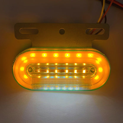 2 PCS 12V 12LED Car Oval Side Lamp(Yellow Light) - In Car by buy2fix | Online Shopping UK | buy2fix