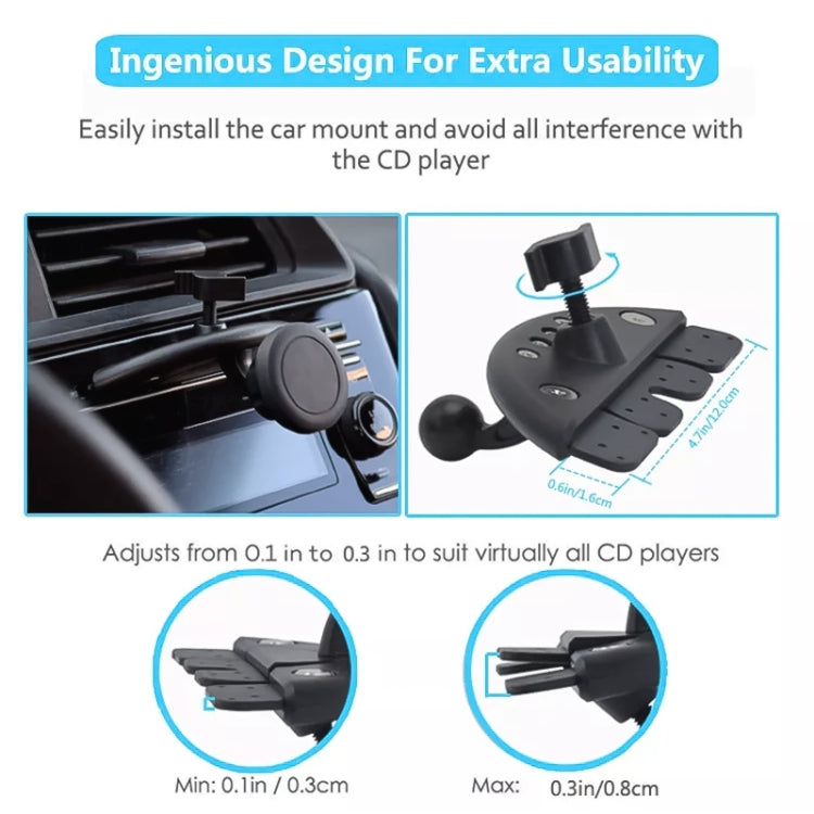 Car Magnetic CD Port Mobile Phone Navigation Holder - In Car by buy2fix | Online Shopping UK | buy2fix