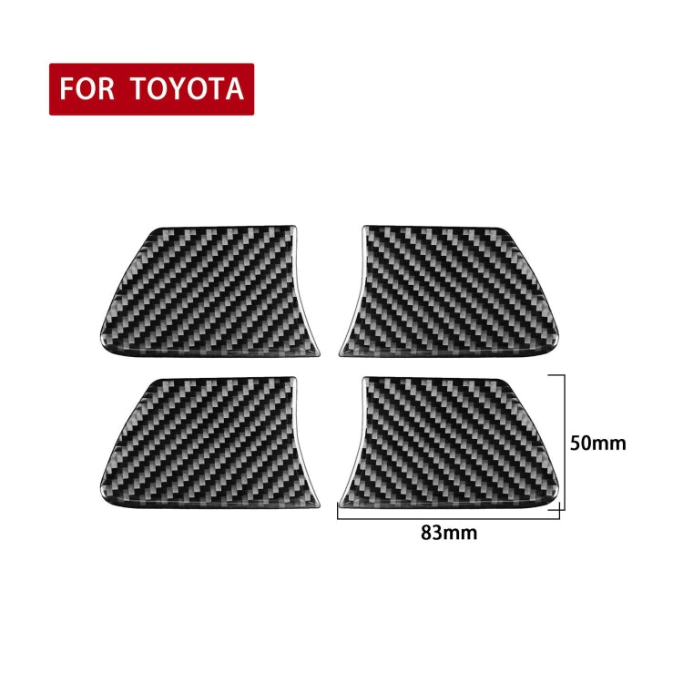 Car Carbon Fiber Inside Door Bowl Decorative Sticker for Toyota Highlander 2014-2019, Left Drive - In Car by buy2fix | Online Shopping UK | buy2fix