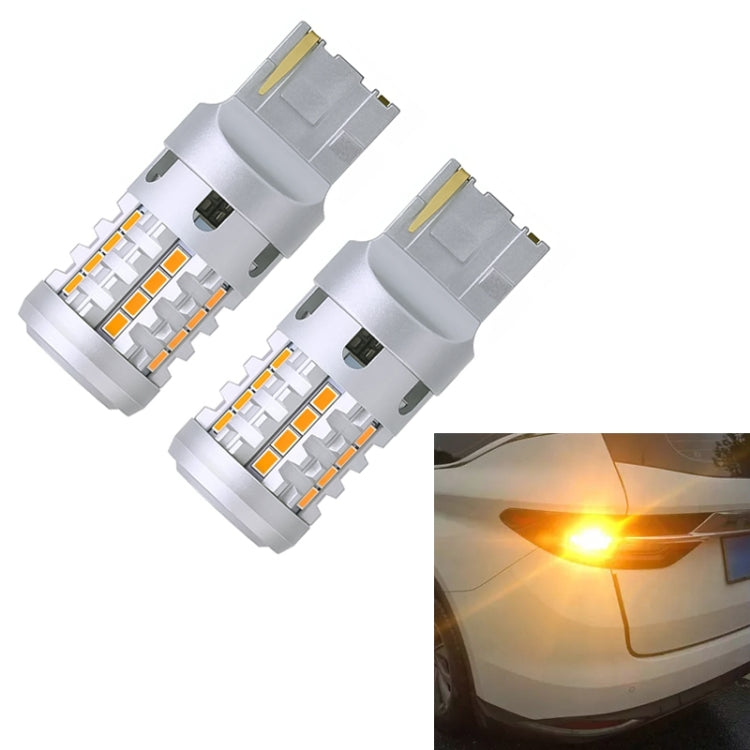 2pcs 7440 IC12-28V / 16.68W / 1.39A Car 3020EMC-26 Constant Current Wide Voltage Turn Signal Light (Yellow Light) - In Car by buy2fix | Online Shopping UK | buy2fix