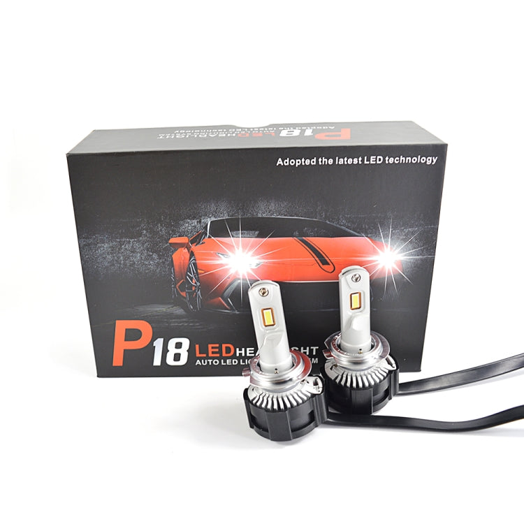 2 PCS P18 H7 DC11-30V 52W 6500K 6500LM Car LED Headlight Lamps - In Car by buy2fix | Online Shopping UK | buy2fix