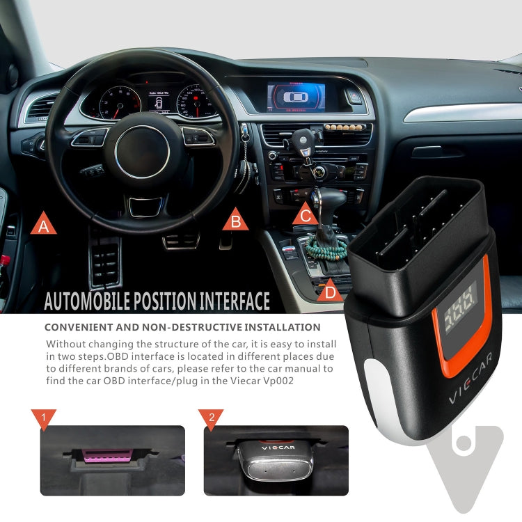 Viecar VP002 Car Mini OBD Fault Detector V1.5 WiFi Diagnostic Tool - In Car by buy2fix | Online Shopping UK | buy2fix