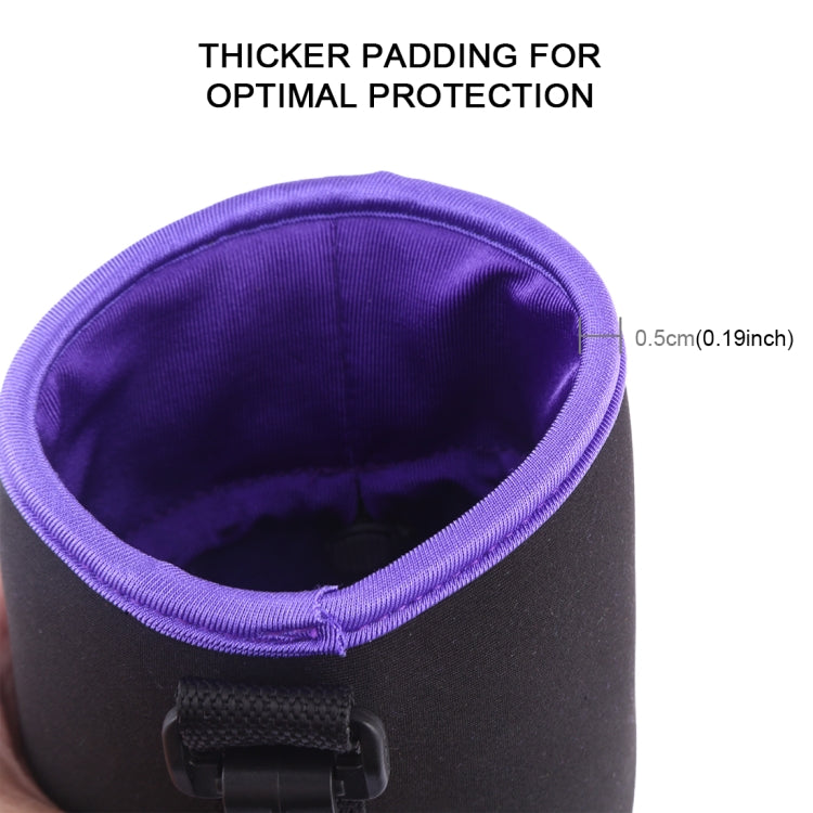 SLR Camera Lens Bag Micro Single Lens Bag Lens Inner Bile Bag Waterproof Protective Case Plus Velvet Thickening, Diameter: 10cm, Height: 18cm(Purple) - Camera Accessories by buy2fix | Online Shopping UK | buy2fix