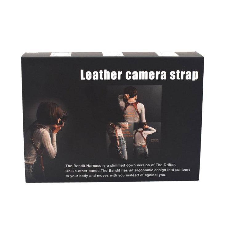 Quick Release Anti-Slip Shoulder Leather Harness Camera Strap with Metal Hook for SLR / DSLR Cameras (Right Shoulder) - Camera Accessories by buy2fix | Online Shopping UK | buy2fix