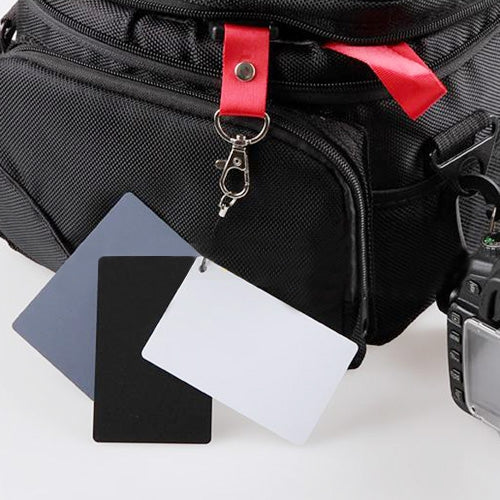 3 in 1 Black White Gray Balance Card / Digital Gray Card with Strap, Works with Any Digital Camera, File Form: RAW and JPEG, Size: 8.7cm x 5.5cm - Camera Accessories by buy2fix | Online Shopping UK | buy2fix