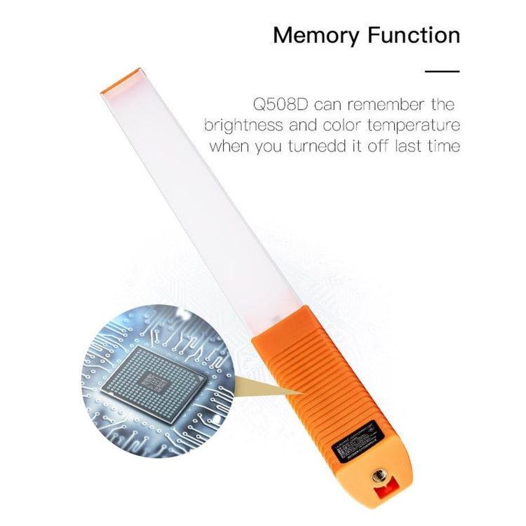 LUXCeO Q508D Dual Color Temperature Photo LED Stick Video Light Handheld LED Fill Light Flash Lighting Lamp(Orange) - Camera Accessories by LUXCeO | Online Shopping UK | buy2fix
