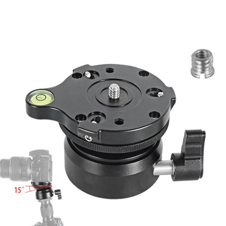 BEXIN DY-60N 3/8 inch Thread Dome Professional Tripod Leveling 360 Degree Panorama Head Base with Bubble Level & 3/8 inch Screw Adapter - Tripod Heads by BEXIN | Online Shopping UK | buy2fix