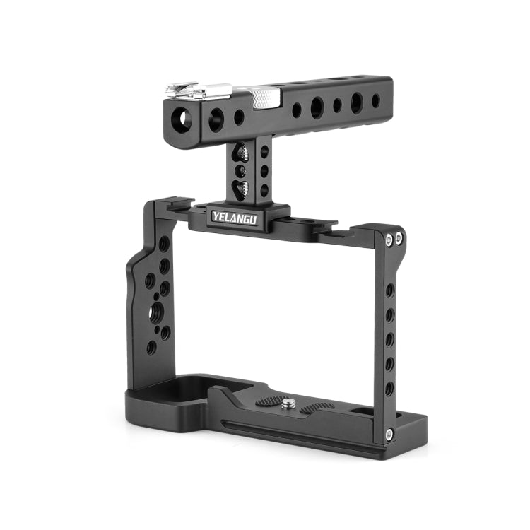 YELANGU C24 Video Camera Cage Stabilizer Kit with Handle for Sony Alpha 7C / A7C / ILCE-7C (Black) - Camera Cage by YELANGU | Online Shopping UK | buy2fix