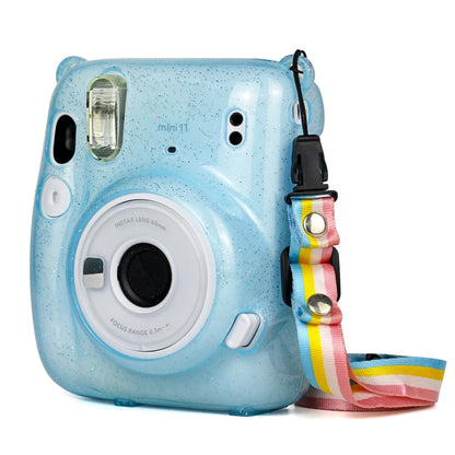 Glitter Power Crystal Case with Strap for FUJIFILM Instax mini 11 (Blue) - Camera Accessories by buy2fix | Online Shopping UK | buy2fix