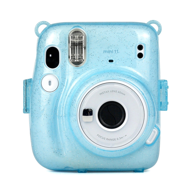 Glitter Power Crystal Case with Strap for FUJIFILM Instax mini 11 (Blue) - Camera Accessories by buy2fix | Online Shopping UK | buy2fix
