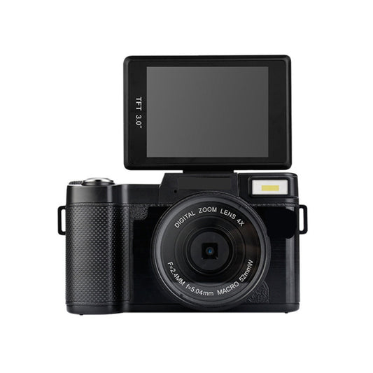 R2 2.7K Vlog Camera 4X Zoom Digital Camera with 3.0 inch Flip Screen (Black) - Consumer Electronics by buy2fix | Online Shopping UK | buy2fix