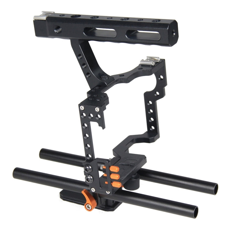 YELANGU YLG0904A-C Handle Video Camera Cage Stabilizer for Panasonic Lumix DMC-GH4 / Sony A7 & A7S & A7R & A7RII & A7SII(Orange) - Camera Cage by YELANGU | Online Shopping UK | buy2fix