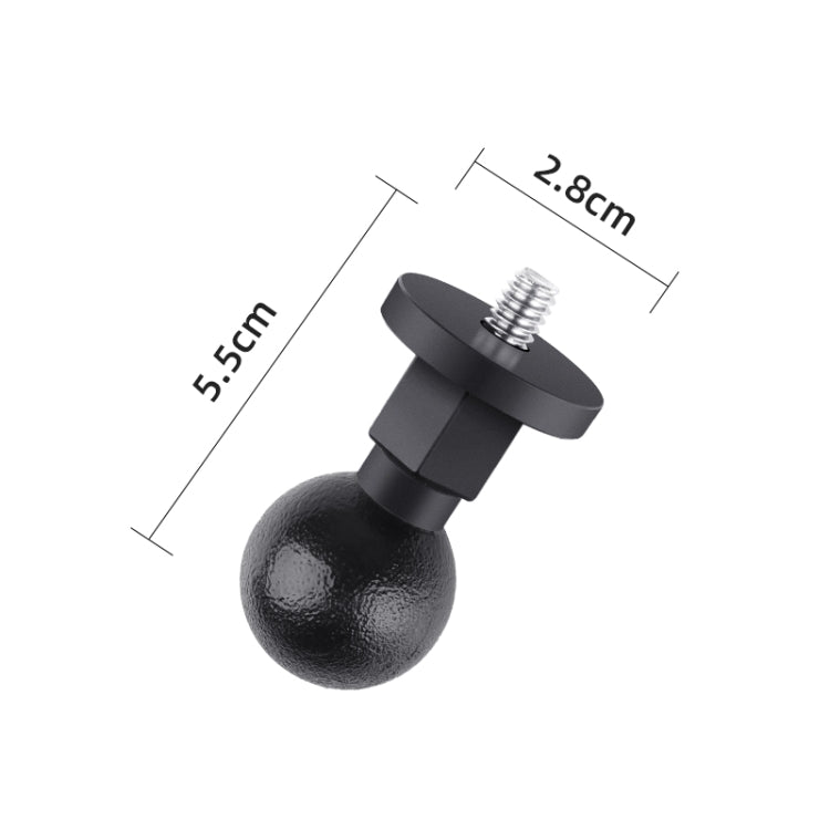 25mm 1/4 inch Screw ABS Ball Head Adapter Mount(Black) - Mount & Holder by buy2fix | Online Shopping UK | buy2fix