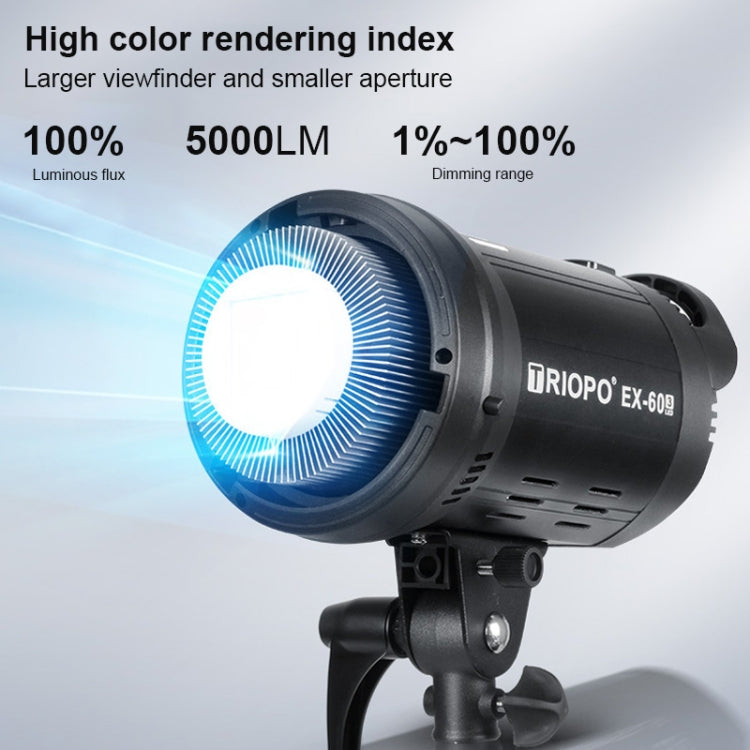 TRIOPO EX-60W Studio Flash Built-in Dissipate Heat System with EX-60III LED Single Light - Camera Accessories by TRIOPO | Online Shopping UK | buy2fix