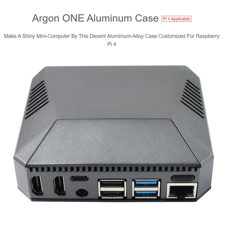 Waveshare Argon One Aluminum Case For Raspberry Pi 4, with Safe Power Button - Consumer Electronics by WAVESHARE | Online Shopping UK | buy2fix