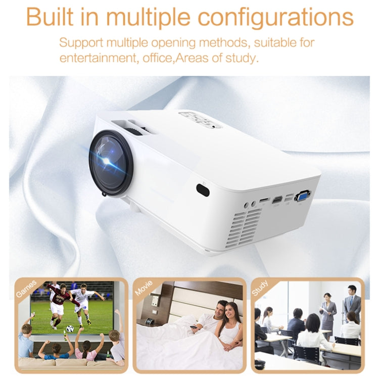 TB612 2200ANSI Lumens 800x400 Resolution 1080P LED+LCD Technology Smart Projector, Support AV / HDMI / SD Card / USB / VGA / TV, EU Plug - Consumer Electronics by buy2fix | Online Shopping UK | buy2fix