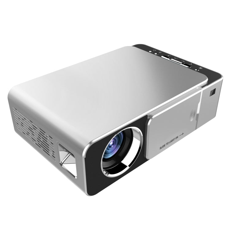 T6 2000ANSI Lumens 1080P LCD Mini Theater Projector, Phone Version, US Plug(Silver) - Consumer Electronics by buy2fix | Online Shopping UK | buy2fix
