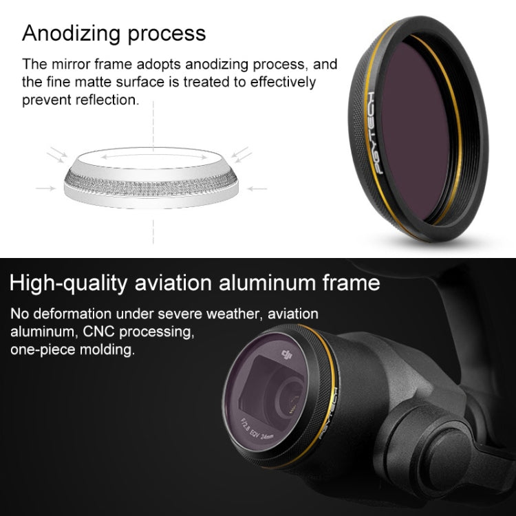 PGYTECH X4S-HD ND4 Gold-edge Lens Filter for DJI Inspire 2 / X4S Gimbal Camera Drone Accessories -  by PGYTECH | Online Shopping UK | buy2fix