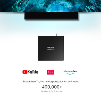 MECOOL KT1 DVB S2 Android 10.0 Smart TV Set Top Box, Amlogic S905X4-B Quad Core ARM Cortex-A55, 2GB+16GB, Dual Band WiFi, Bluetooth(US Plug) - Consumer Electronics by MECOOL | Online Shopping UK | buy2fix