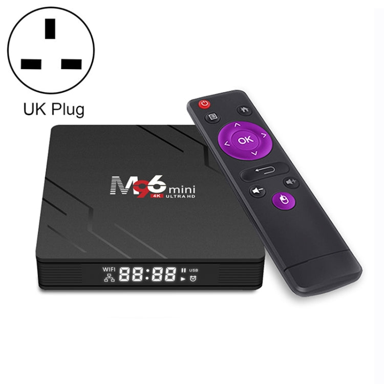 M96mini 4K Smart TV BOX Android 9.0 Media Player wtih Remote Control, Quad-core RK3228A, RAM: 2GB, ROM: 16GB, Dual Band WiFi, UK Plug - Consumer Electronics by buy2fix | Online Shopping UK | buy2fix