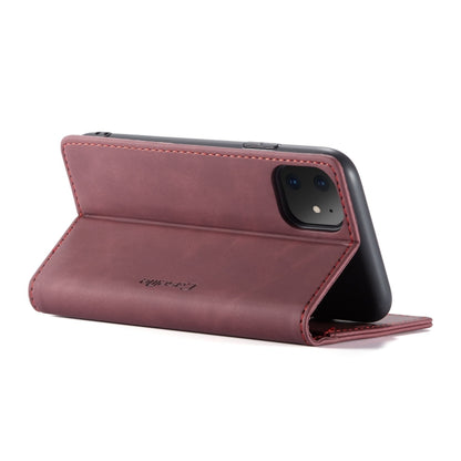 CaseMe-013 Multifunctional Horizontal Flip Leather Case with Card Slot & Holder & Wallet for iPhone 11(Wine) - Apple Accessories by CaseMe | Online Shopping UK | buy2fix