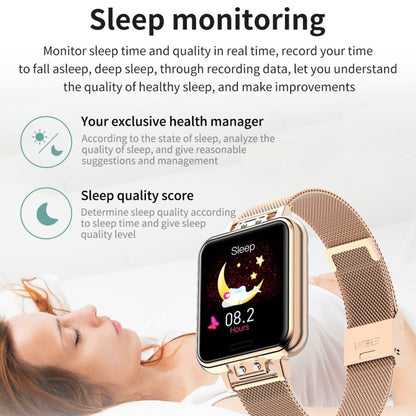 ZL13 1.22 inch Color Screen IP67 Waterproof Smart Watch, Support Sleep Monitor / Heart Rate Monitor / Menstrual Cycle Reminder(Gold) - Smart Wear by buy2fix | Online Shopping UK | buy2fix