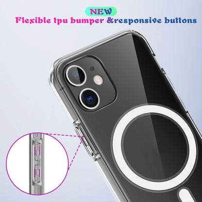 For iPhone X / XS Magsafe Case Simple Magnetic Ring All-inclusive Clear Crystal Acrylic PC +TPU Shockproof Case(Transparent) - Apple Accessories by buy2fix | Online Shopping UK | buy2fix