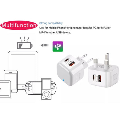 YSY-6087 20W PD + QC 3.0 Dual Ports Travel Charger Power Adapter, US Plug - Apple Accessories by buy2fix | Online Shopping UK | buy2fix