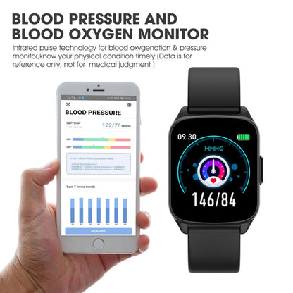 Lokmat KW17 1.3 inch TFT Screen IP68 Waterproof Smart Watch, Support Sleep Monitor / Heart Rate Monitor / Blood Pressure Monitor(Black) - Smart Watches by Lokmat | Online Shopping UK | buy2fix