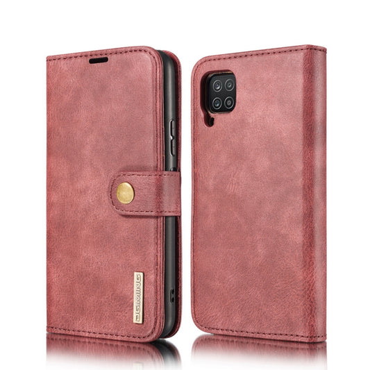 For Samsung Galaxy A12 DG.MING Crazy Horse Texture Flip Detachable Magnetic Leather Case with Holder & Card Slots & Wallet(Red) - Galaxy Phone Cases by DG.MING | Online Shopping UK | buy2fix