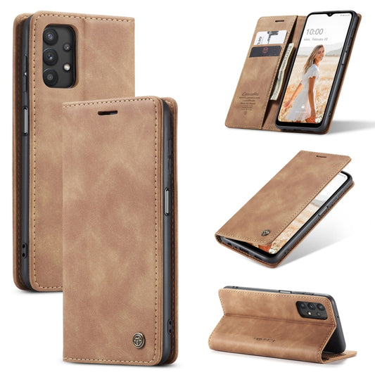 For Samsung Galaxy A32 5G CaseMe 013 Multifunctional Horizontal Flip Leather Case with Holder & Card Slot & Wallet(Brown) - Galaxy Phone Cases by CaseMe | Online Shopping UK | buy2fix