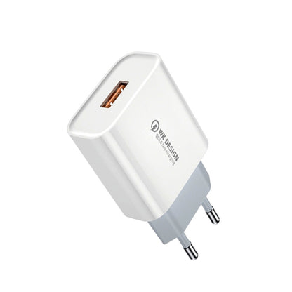 WK WP-U57 Max 18W Maxspeed QC3.0 Fast Charger +  USB to Micro USB Data Cable, Plug Type:EU Plug - Apple Accessories by WK | Online Shopping UK | buy2fix