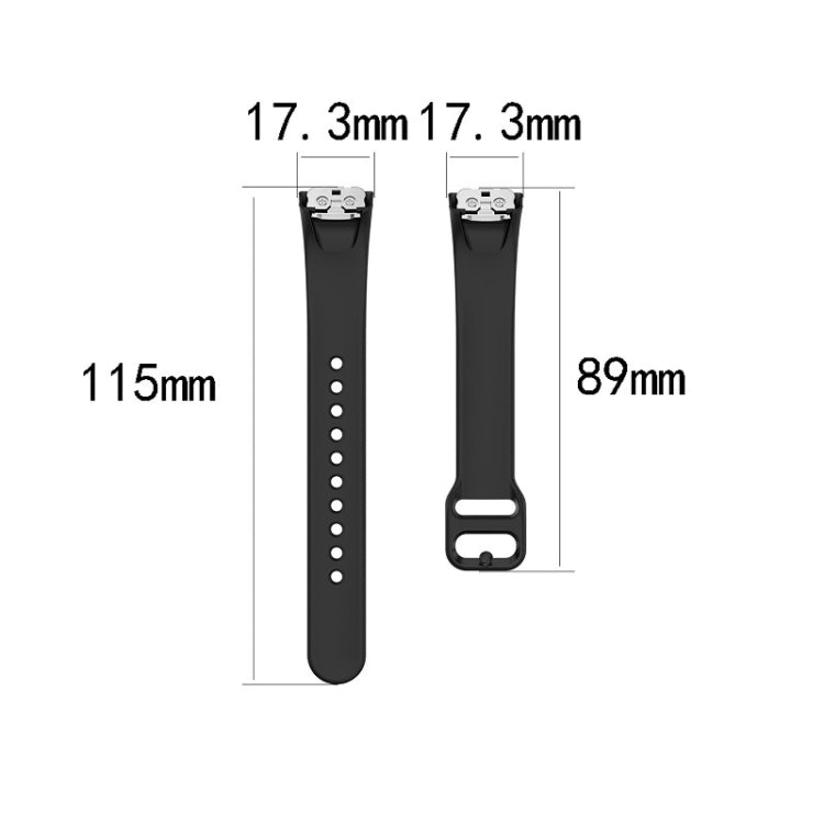 For Samsung Galaxy Fit SM-R370 Silicone Steel Shrapnel Black Buckle Watch Band(Blue) - Smart Wear by buy2fix | Online Shopping UK | buy2fix