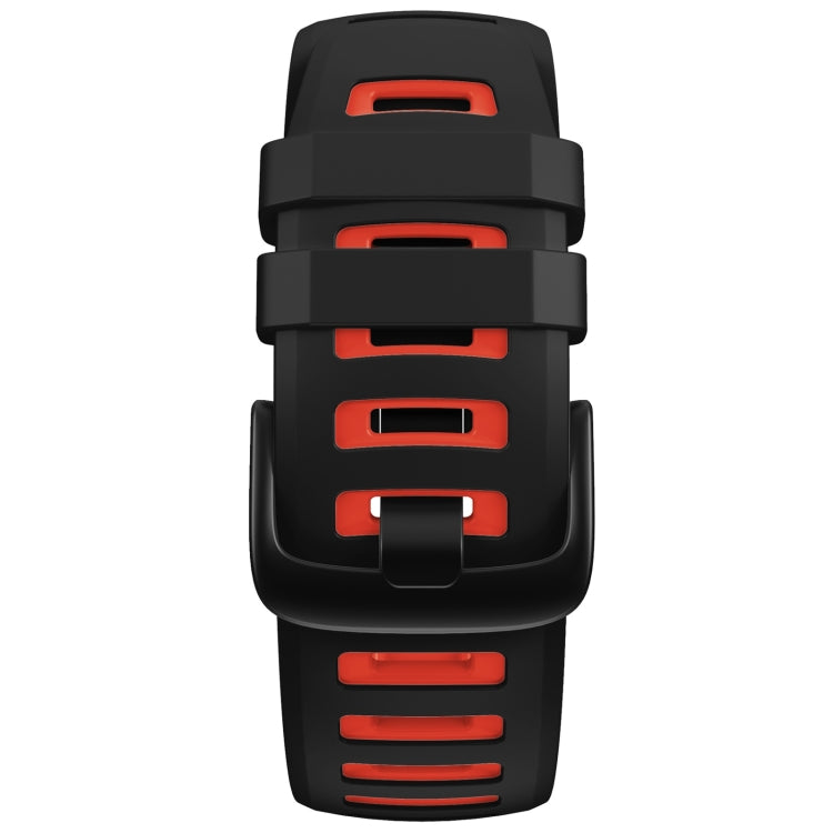 For Garmin Instinct / Instinct Esports Two-color Silicone Watch Band(Black+Red) - Smart Wear by buy2fix | Online Shopping UK | buy2fix