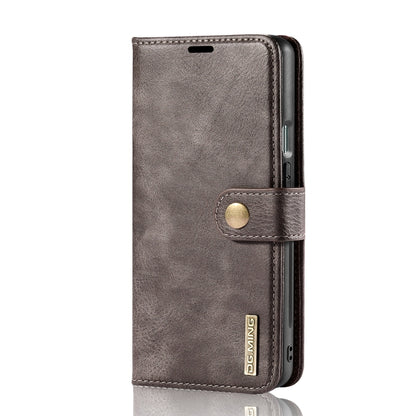 For OnePlus 9 Pro DG.MING Crazy Horse Texture Flip Detachable Magnetic Leather Case with Holder & Card Slots & Wallet(Grey) - OnePlus Cases by DG.MING | Online Shopping UK | buy2fix