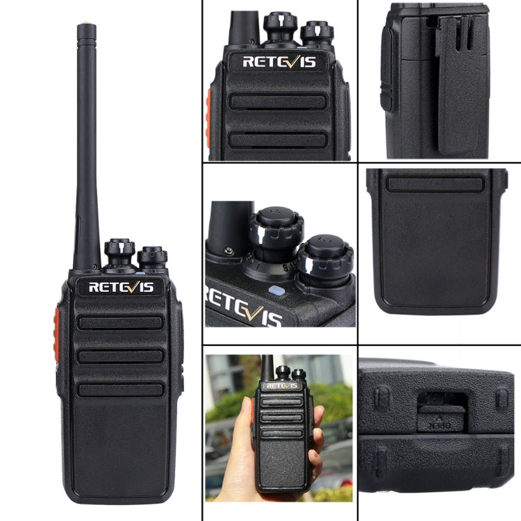 1 Pair RETEVIS RT24 EU Frequency PMR 446/400-470MHz 16CHS Two Way Radio Handheld Walkie Talkie, EU Plug(Black) - Handheld Walkie Talkie by RETEVIS | Online Shopping UK | buy2fix