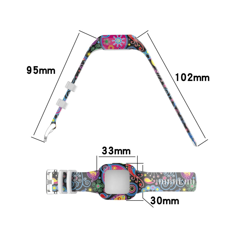 For Garmin Vivofit JR3 Silicone Printing Watch Band(Footprint) - Watch Bands by buy2fix | Online Shopping UK | buy2fix