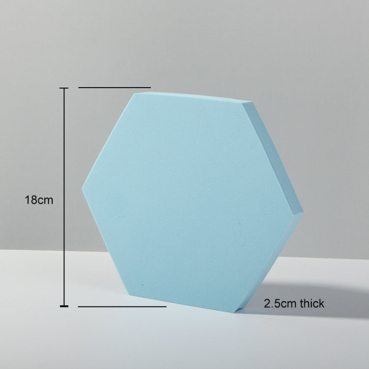 18 x 2cm Hexagon Geometric Cube Solid Color Photography Photo Background Table Shooting Foam Props (Light Blue) - Camera Accessories by buy2fix | Online Shopping UK | buy2fix