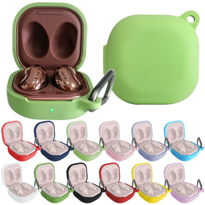 For Samsung Galaxy Buds Live / Pro Bluetooth Earphone Silicone Protective Case with Hook(Matcha) - Samsung Earphone Case by buy2fix | Online Shopping UK | buy2fix