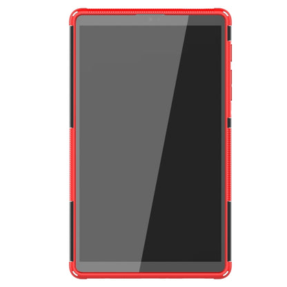 For Samsung Galaxy Tab A7 Lite Tire Texture Shockproof TPU+PC Protective Case with Holder(Red) - Samsung Accessories by buy2fix | Online Shopping UK | buy2fix