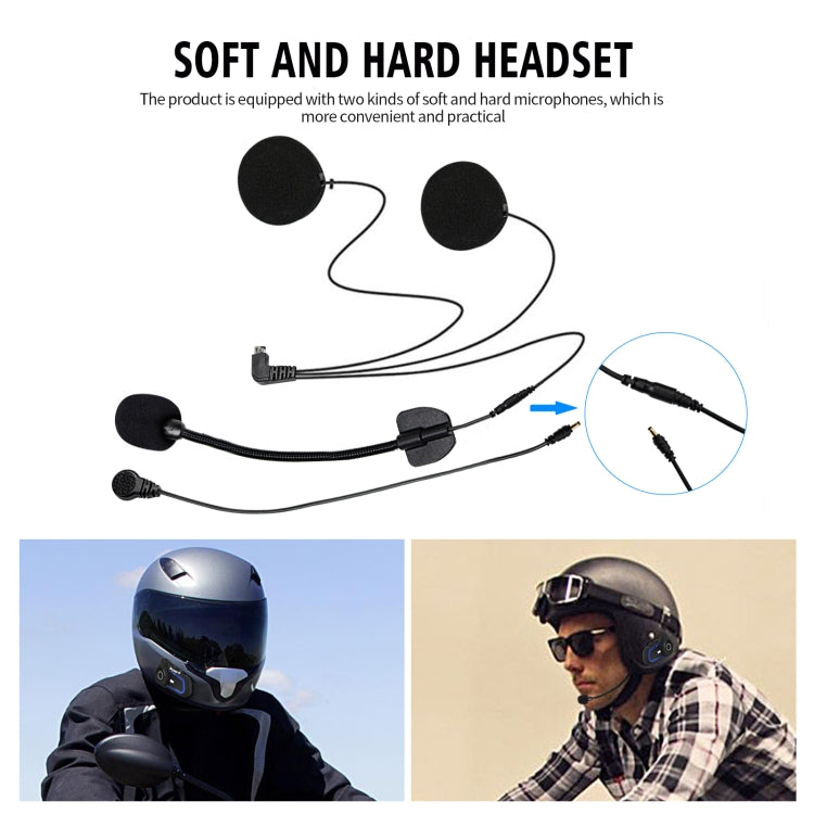 CS-1412D1 Bluetooth 5.1 S2 Motorcycle Helmet Full Duplex Bluetooth Intercom Headset Earphone(Black) - Motorcycle Walkie Talkie by buy2fix | Online Shopping UK | buy2fix